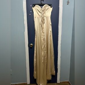 Size 6, golden, long dress